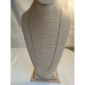 Vintage sterling silver 30" twist chain necklace Made in Italy 925 spring ring